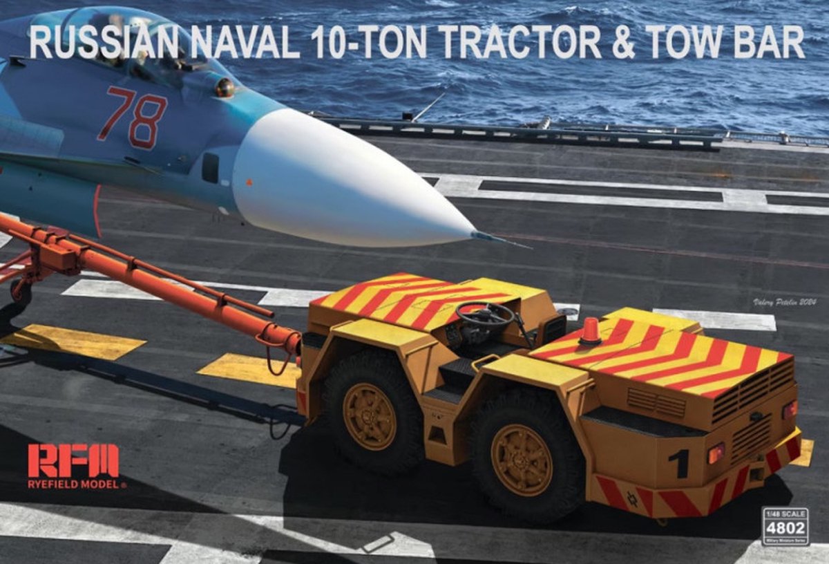 Rye Field Model Modelbouwpakket Landbouwvoertuigen - 4802 Russische marine 10-tons tractor voertuig en trekhaak Plastic - 1:48 -