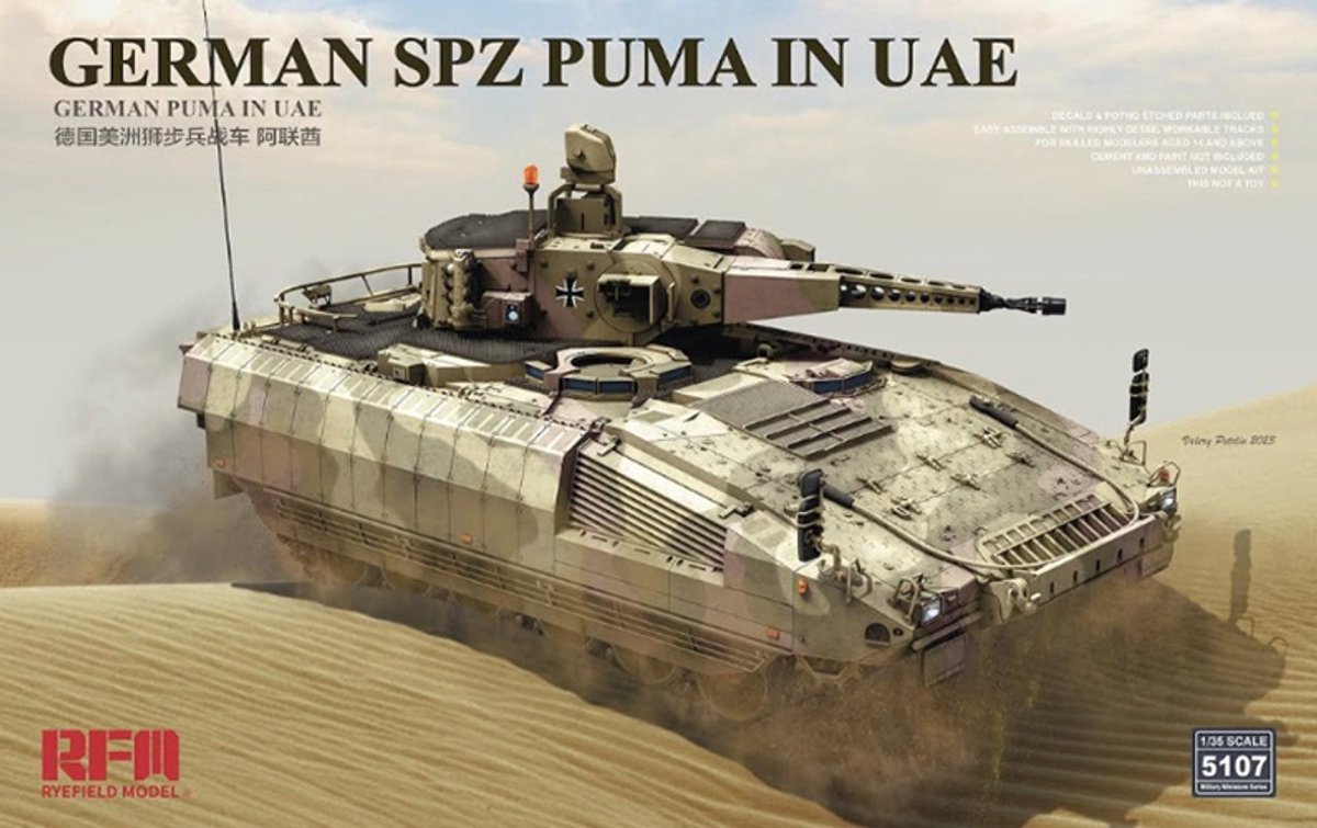Rye Field Model Modelbouwpakket Militaire voertuigen - 5107 German Schützenpanzer PUMA - UAE Version Plastic - 1:35 -
