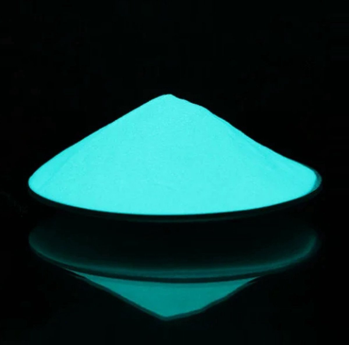 S&D - Glow in the dark poeder - 50 gram - Blauw Groen - Mengbasis verf fluorescerend