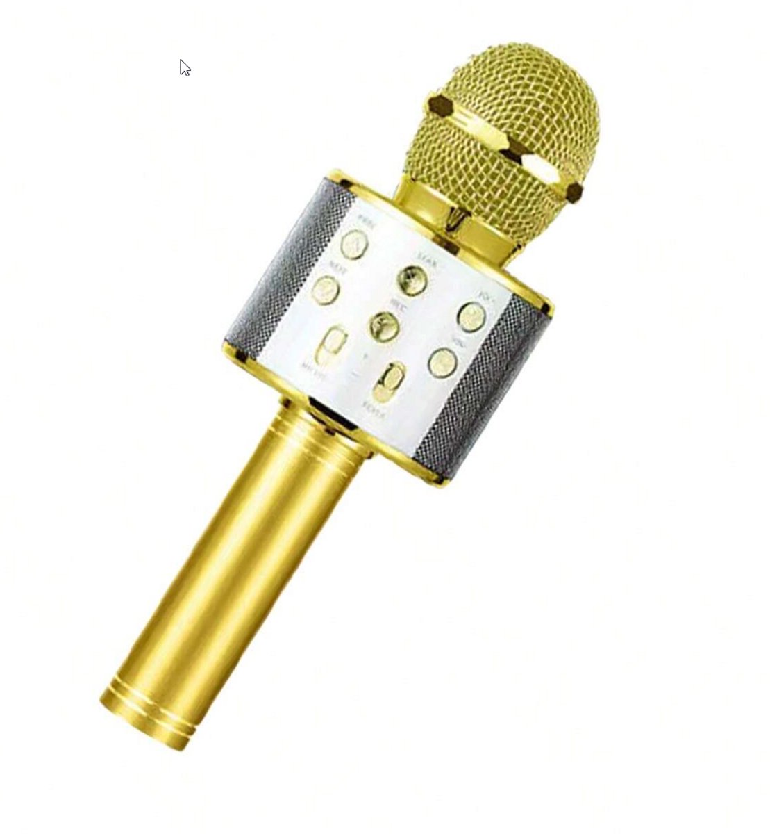   Draadloze Bluetooth Karaoke Microfoon – Met Speaker, USB & TF-kaart ondersteuning - Goud