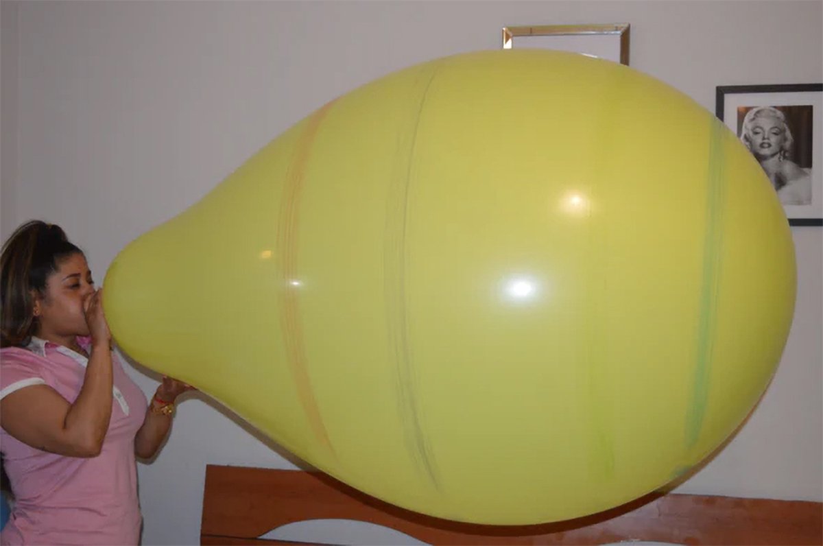 Zuid Amerikaanse 36 inch reuze ballon met streep (nieuw) - 90 cm - grote ballonnen
