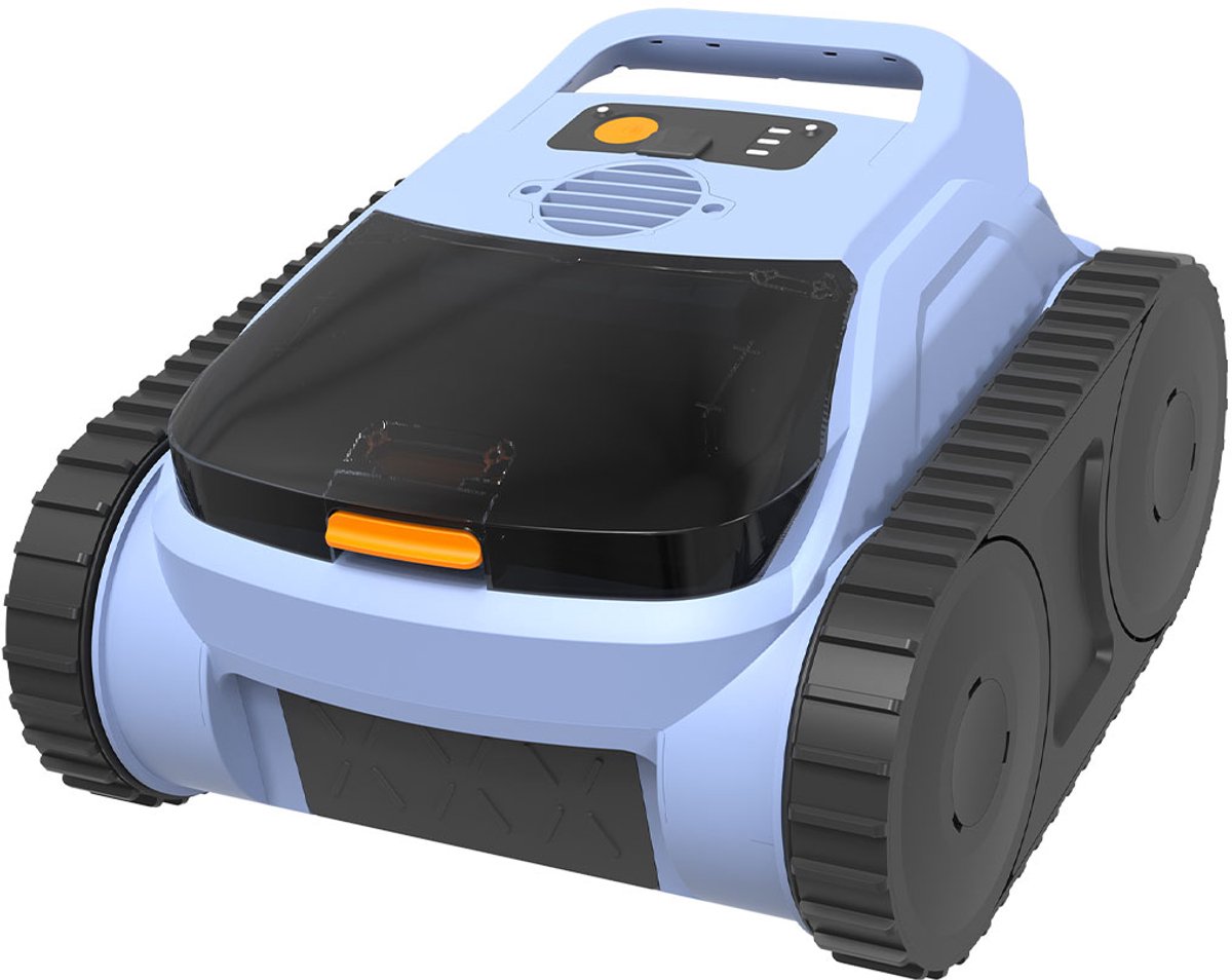 SEAUTO - ABYS 200 - Draadloze Zwembadrobot - Tot 200m² - 180 min autonomie - 3 Modi - 300 L/min Zuigkracht - Geschikt voor Bodem, Wanden, Waterlijn & Trappen