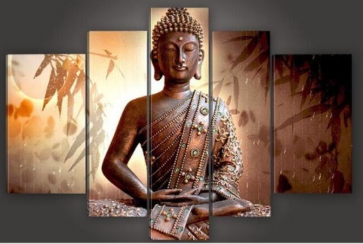 Diamond Painting Pakket Buddha - 5 Luik - Volledig - Full - SEOS Shop ®