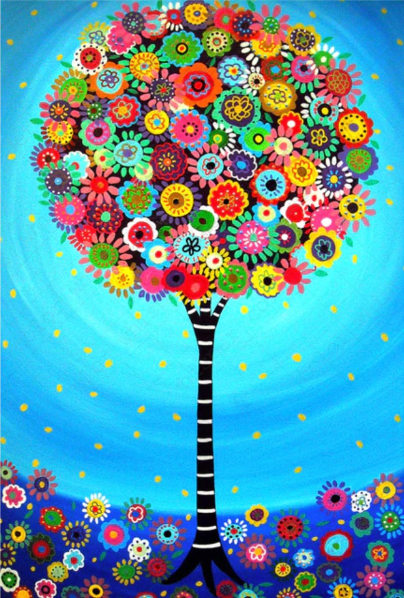 SEOS Shop ® Diamond Painting Pakket Bloemen Boom - Volwassenen - 40x60 cm