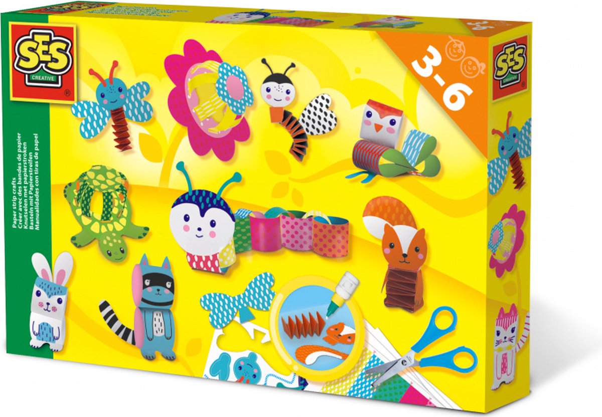 ApolloX knutselen met papierstroken 30 x 20 cm multicolor