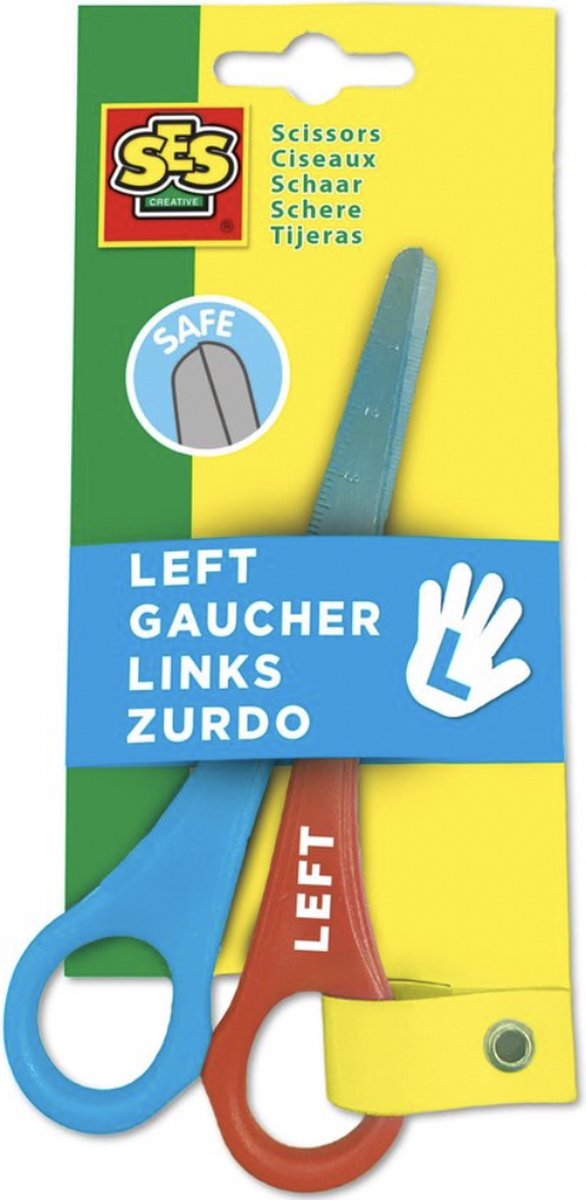   - Linkshandige Schaar - Zonder Scherpe Punt - Ik Leer Knippen- Kinderschaar - Schaar Blauw Rood - Set Schaar - Veilige Kinderschaar - Knipt Alleen Papier - Knutselschaar - Kleuter Schaar -Jongens Schaar - Meisjes Schaar