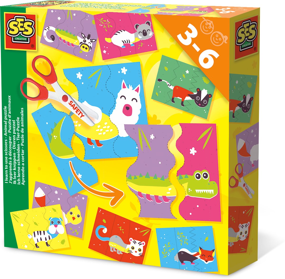 SES Ik leer knippen - dierenpuzzel