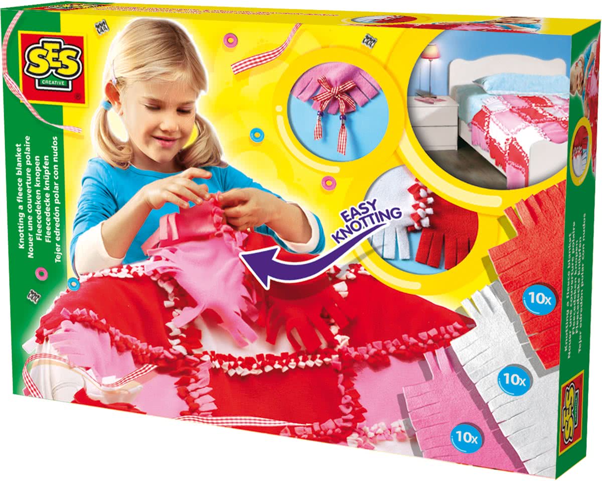 Ses Fleecedeken knopen