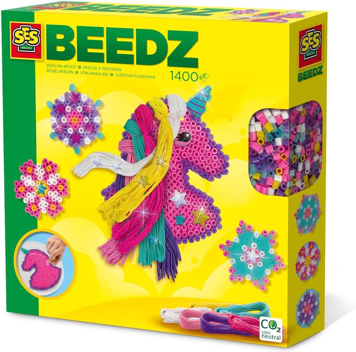 Strijkkralen - Unicorn met manen