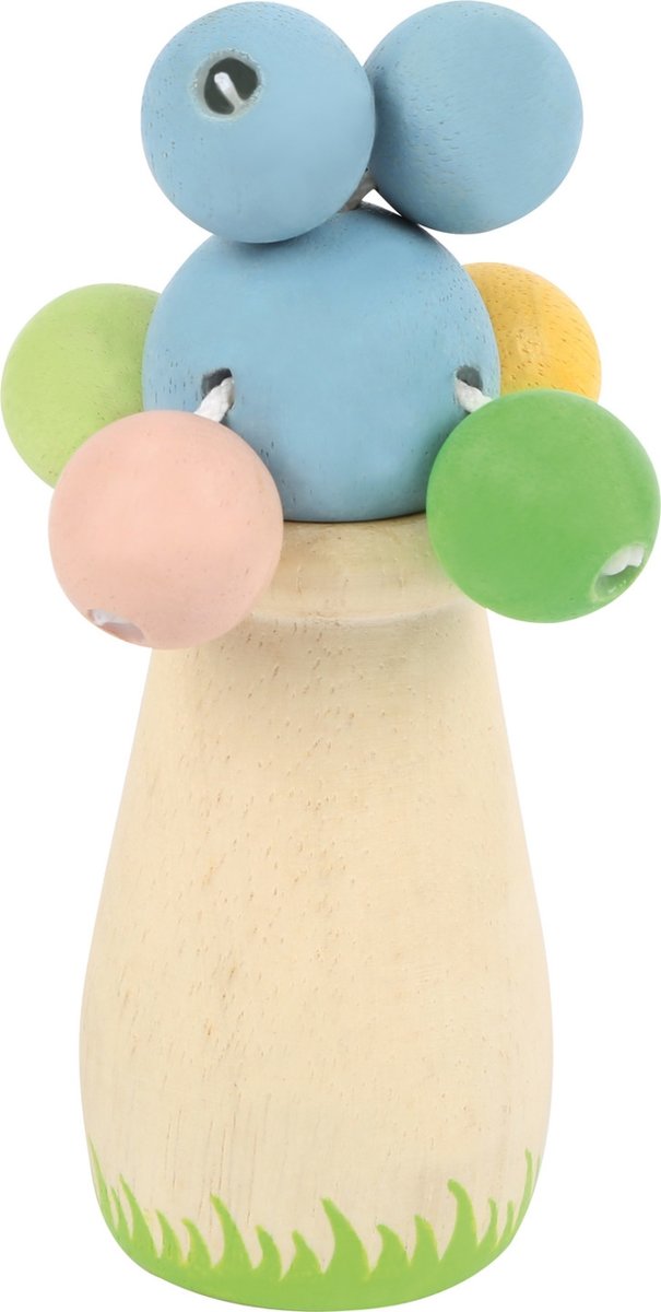 Lotta het lammetje - houten rammelaar met balletjes