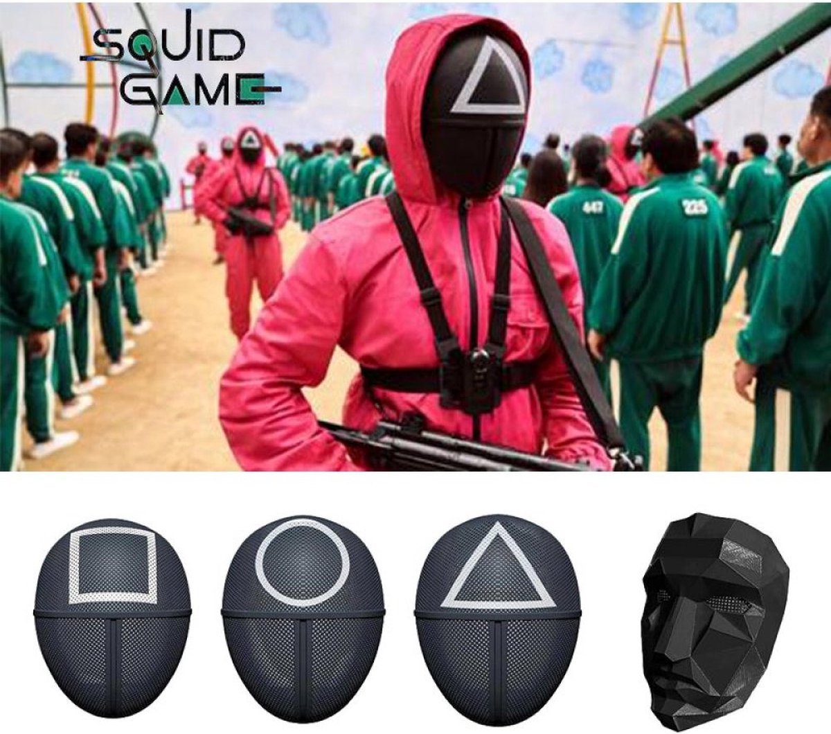 Squid Game Masker Vierkant