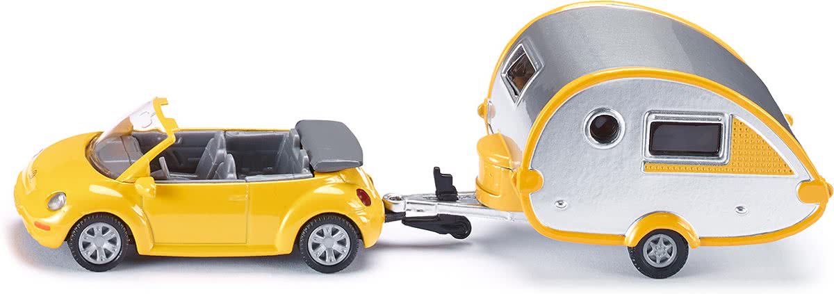 SIKU 1629 Volkswagen Beetle met Caravan