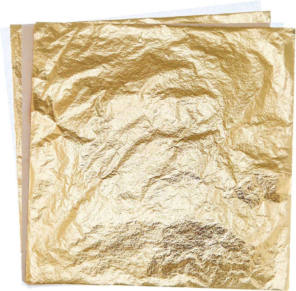 Bladmetaal Goud - Imitatie Bladgoud - Slagmetaal in Goudkleur - Metaalfolie - Grote Vellen - 16x16cm - 100 Stuks A-kwaliteit