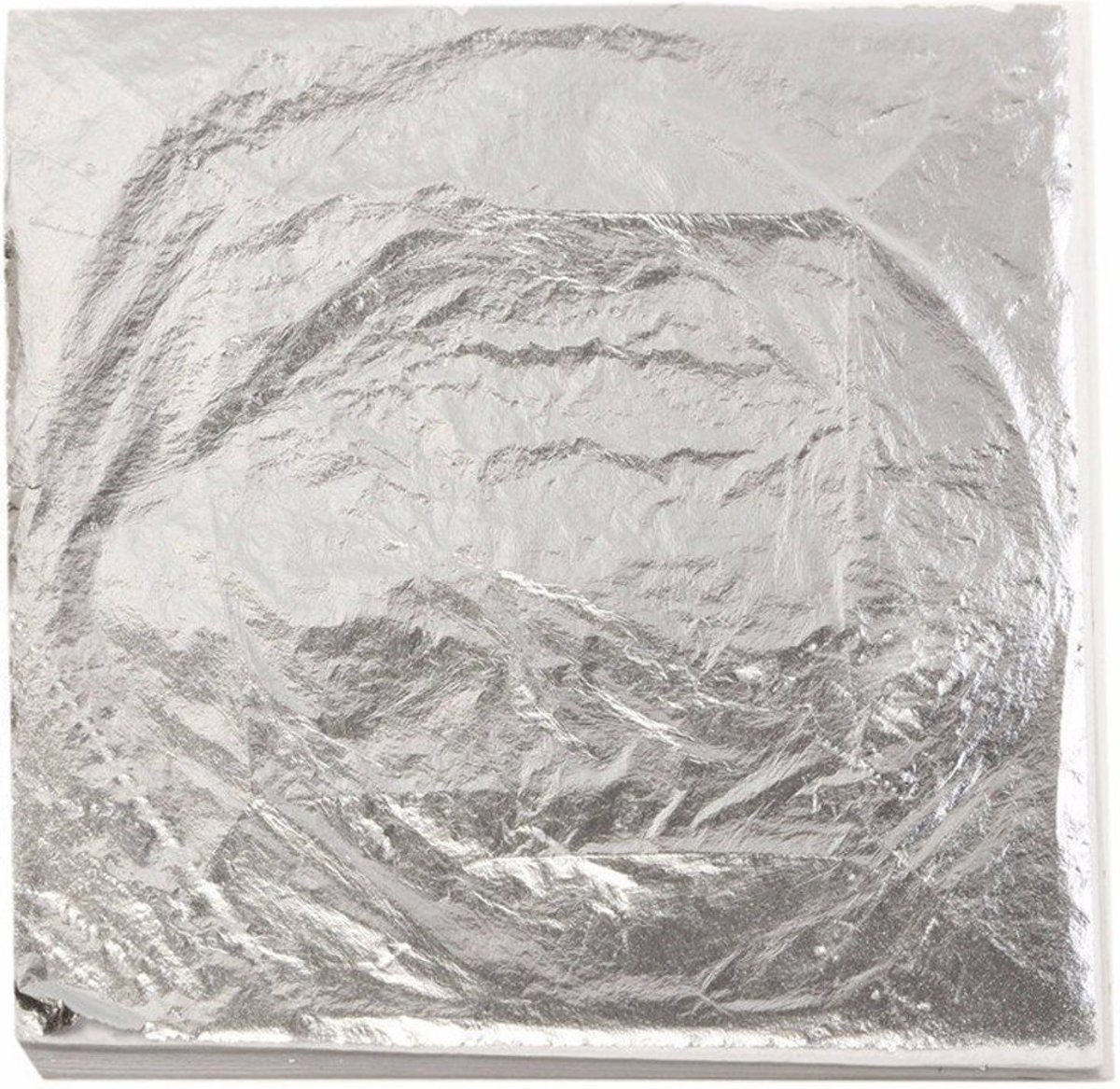 Bladmetaal Zilver - Bladzilver - Slagmetaal in Zilverkleur - Metaalfolie - Grote Vellen - 16x16cm - 100 Stuks A-kwaliteit