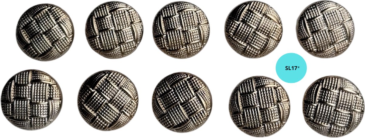 SL17 Goudkleurige Knopen - Chique Design - 2 cm breed - 10 stuks