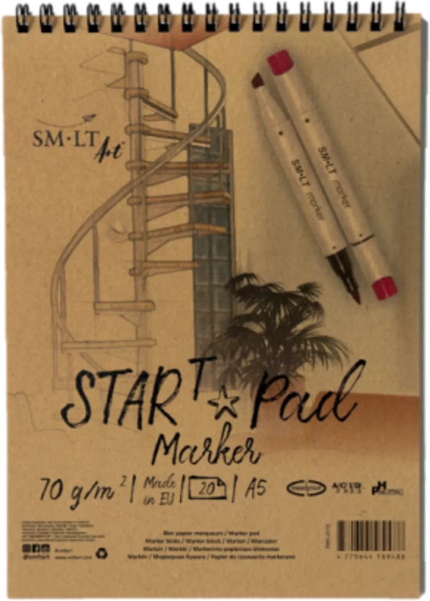   - Ringband Startersblok Marker - A5 - 70gr - 20 vel