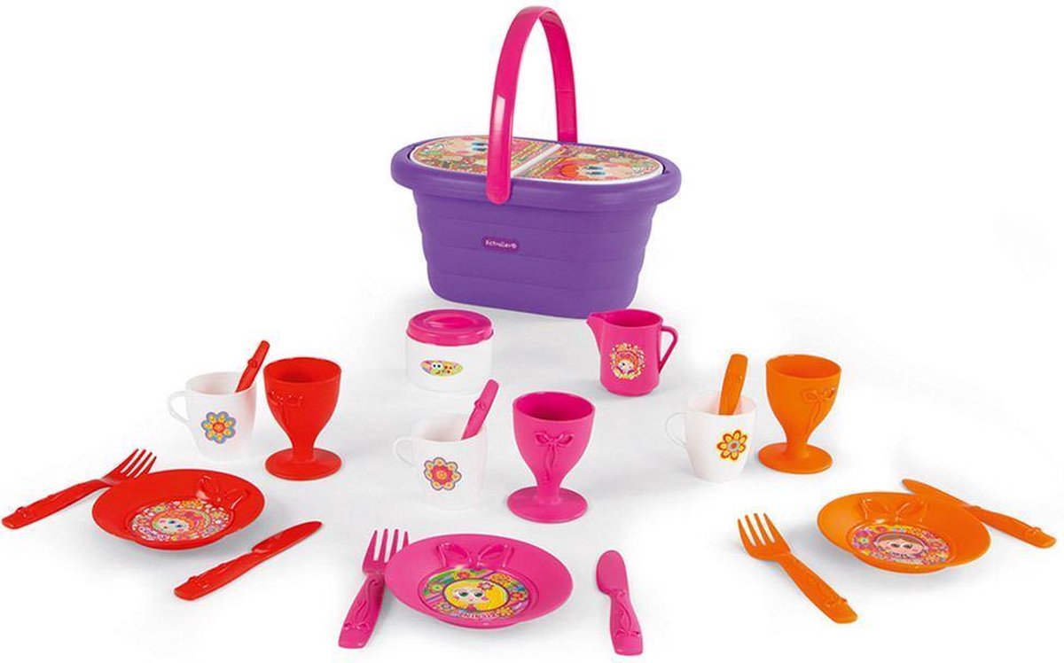 Picknickmand Distroller picknickset Smoby speelgoedservies