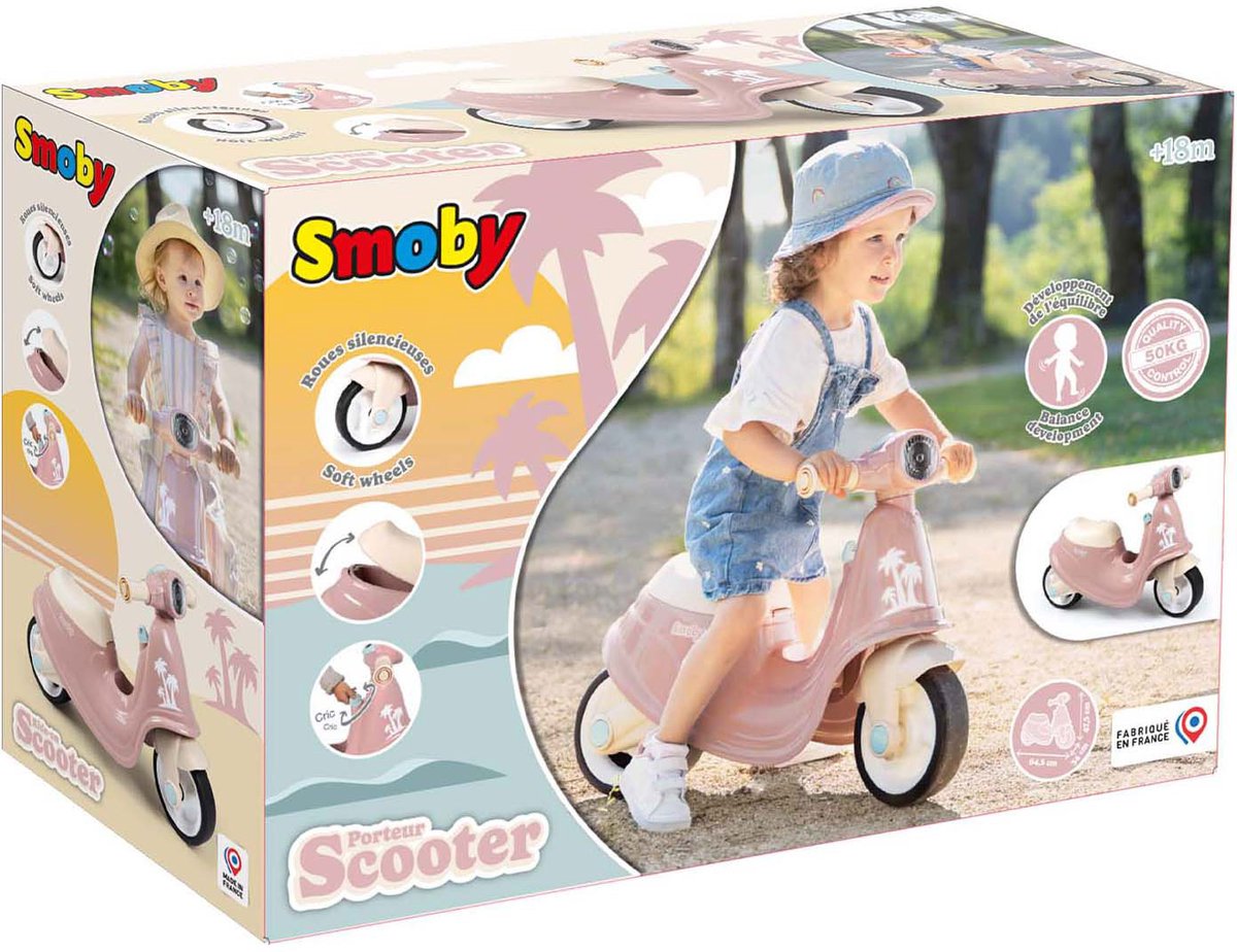 Smoby Scooter Loopauto Roze