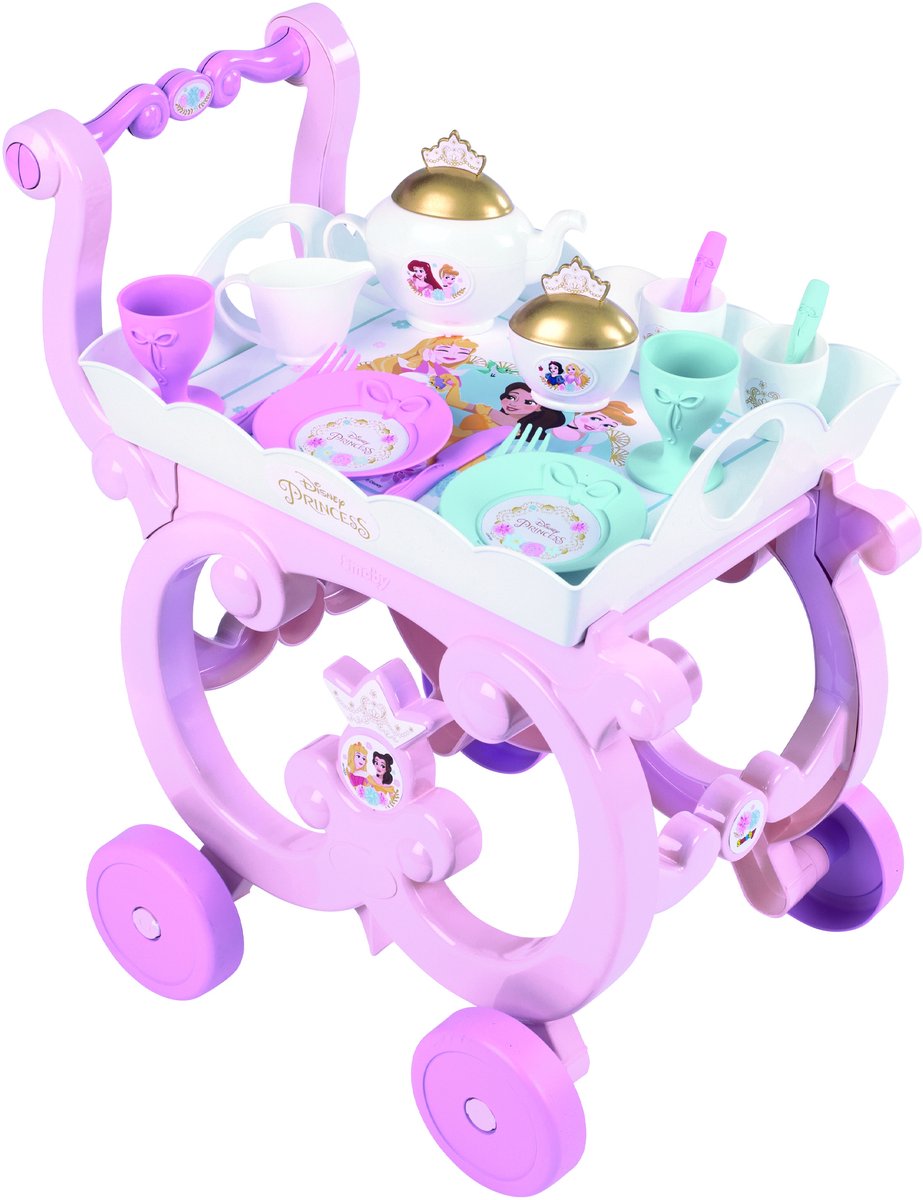 Smoby Toys - Disney Prinses Theeset met Trolley, 17dlg - 7600312502