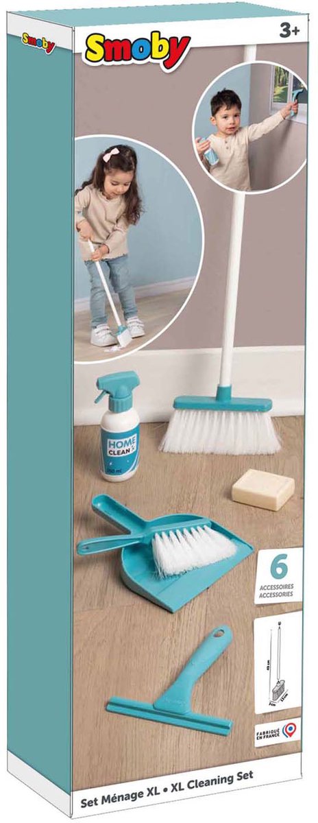 Smoby schoonmaakset speelgoed XL met 6 accessoires voor kinderen.