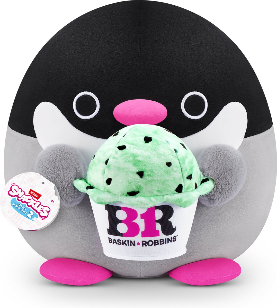 Snackles Series 2 - Pinguin Penelope met Basink-Robbin - 38 cm van ZURU