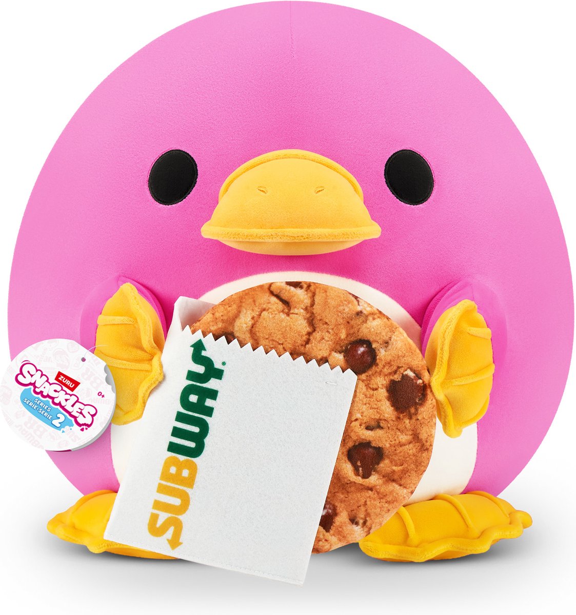 Snackles Series 2 - Vogelbekdier Whitney met Subway Cookie - 38 cm van ZURU