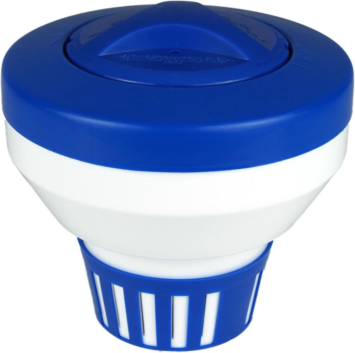 SNQ Drijvende medicijndoos voor zwembaden - Automatische doseerder voor badkuipen - Drijvende chloordispenser voor zwembaden - Pool Essential-serie - 18×9×17 cm - Blauw