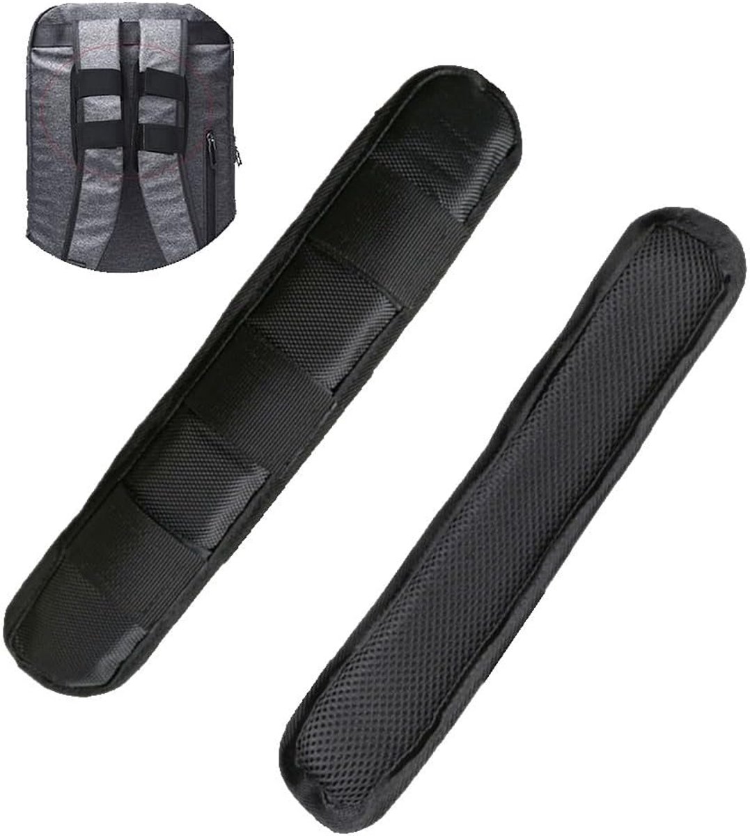 SNQ Schouderriemkussen, 2 stuks schouderkussen, antislip tasbandkussen, rugzakriemkussen, ademend, zacht, duurzaam gewatteerd schouderbandkussen