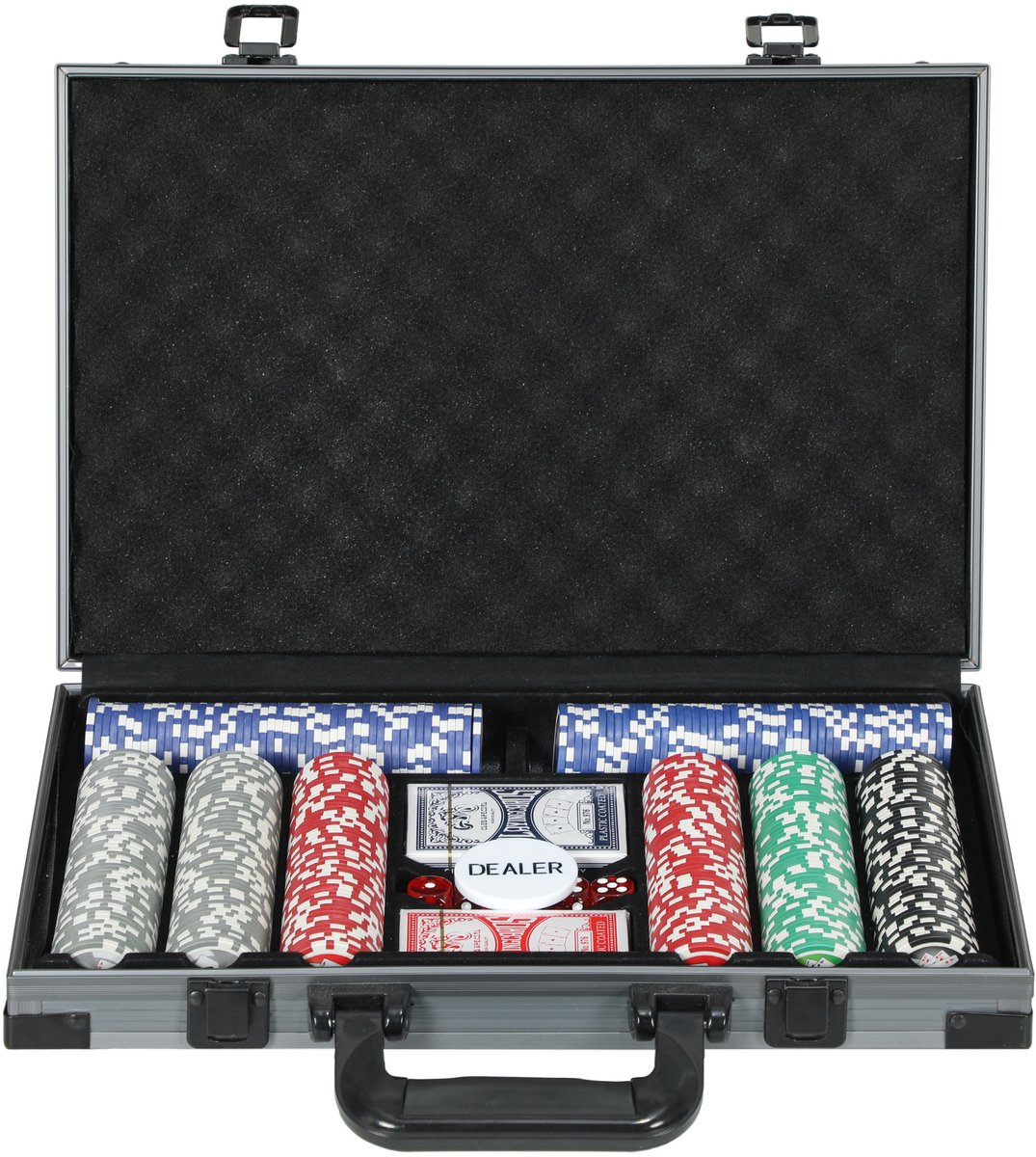 SPORTNOW-Pokerset-PS, Polyester-39,5L x 28B x 8H cm-Grau