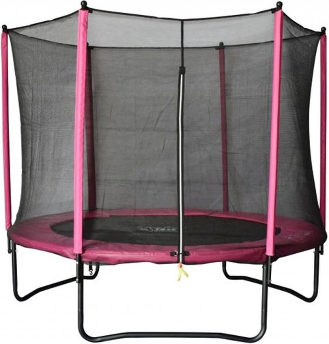 Spring Trampoline 183 cm (6ft) met veiligheidsnet - Black Edition - roze rand
