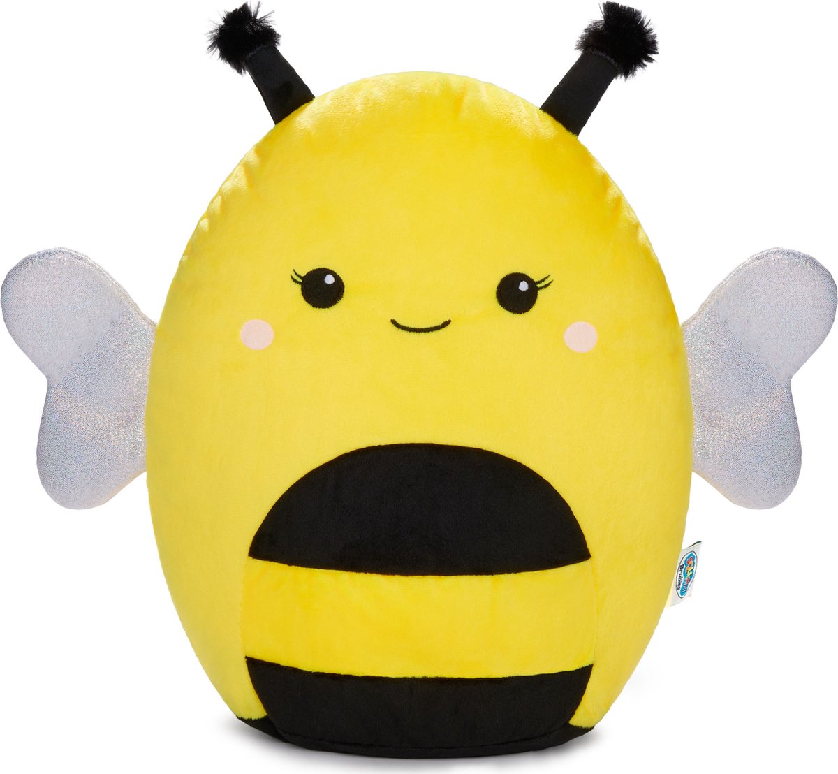 SQUISHBRUBIES Bonnie de Bij - Superzachte Pluche Knuffel - Kawaii Knuffel - Squishy - Speelgoed - 35 cm - Zwart en Geel