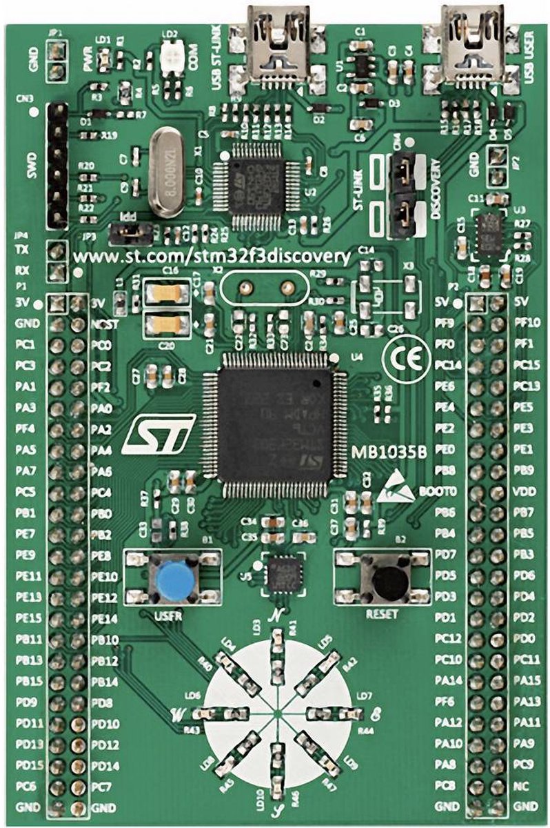 STMicroelectronics STM32F3DISCOVERY Developmentboard STM32 F3 Series