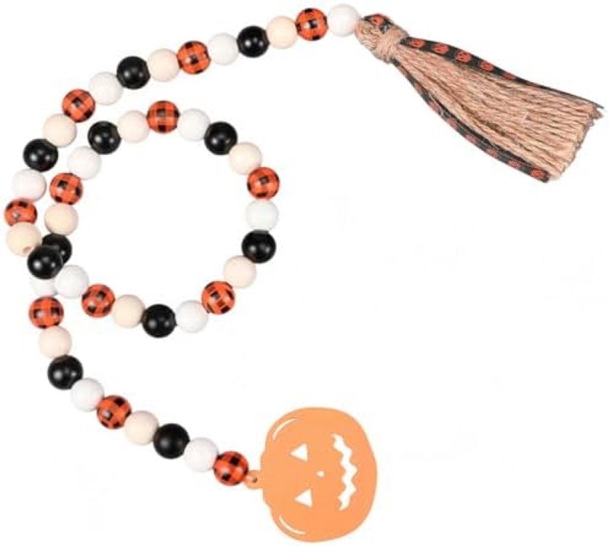 Herfstige Houten Slinger met Pompoen Decoratie voor Feestelijke Aankleding