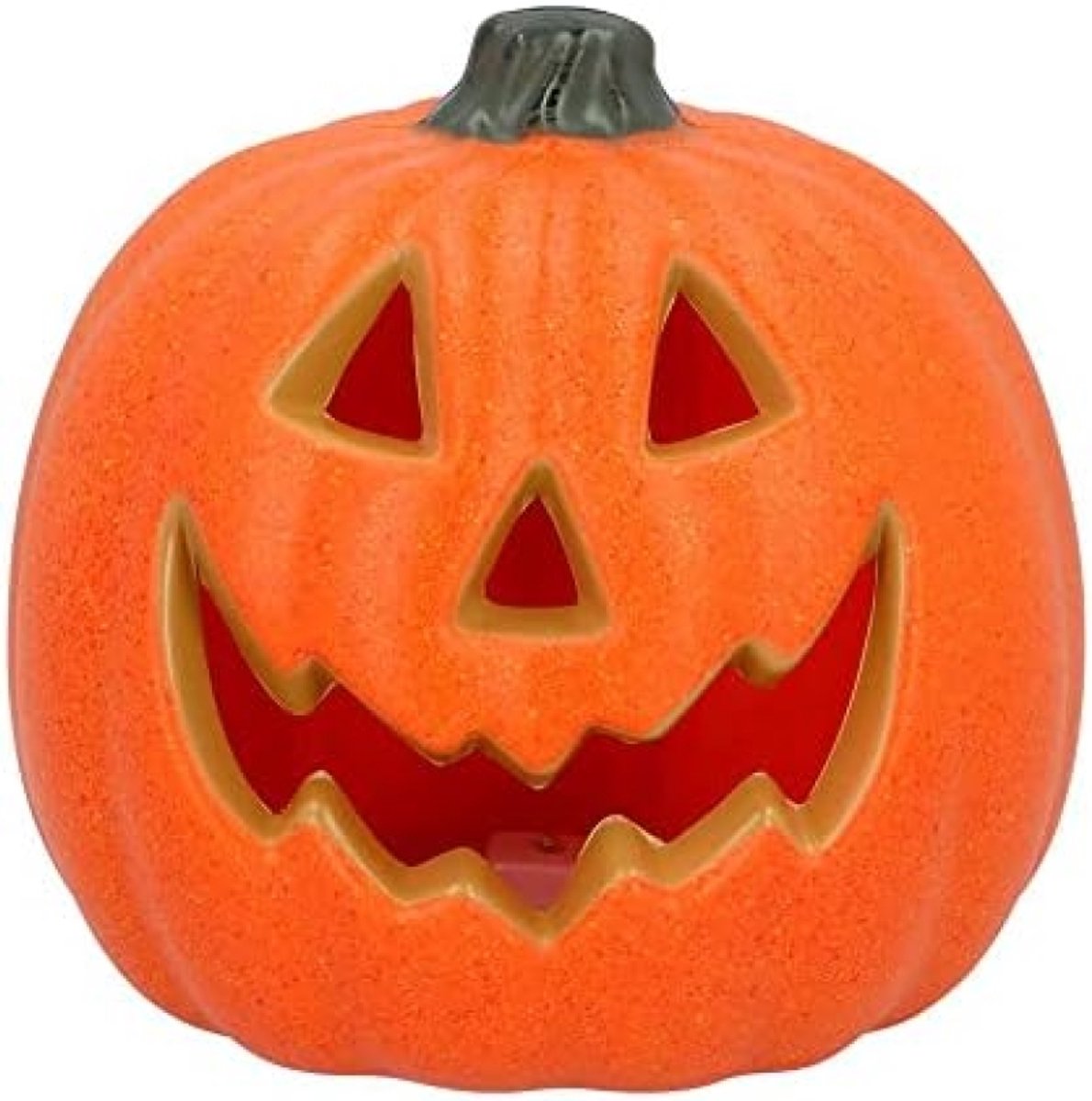 LED Halloween Pompoen met Glimlach - 20 cm Feestdecoratie