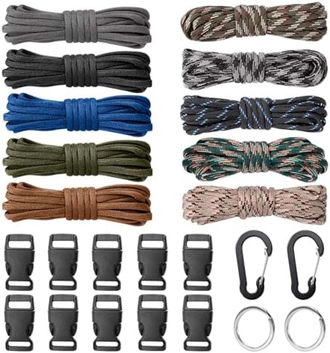 ST TRADİNG Paracord Survival Set - Multifunctioneel Touw voor Outdoor en Knutselen