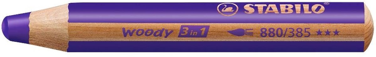 Kleurpotlood Stabilo Woody 880 3 In 1 Violet