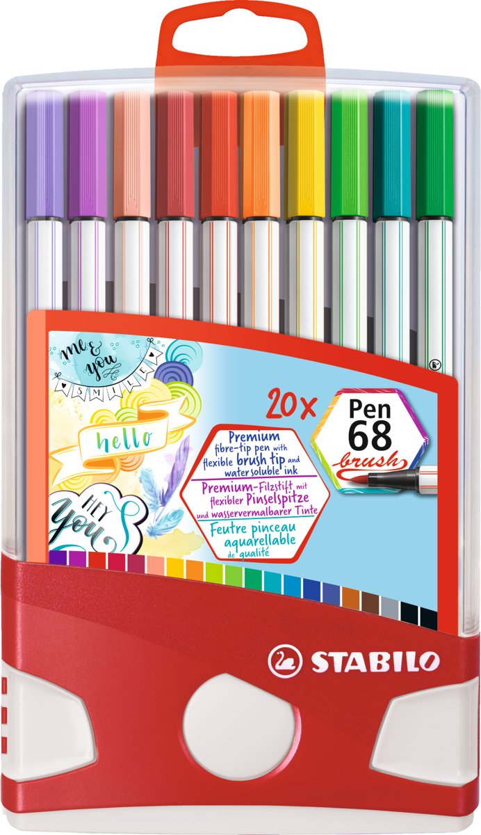 NIEUW - PREMIUM BRUSH PEN -     68 Brush - ColorParade 20 kleuren