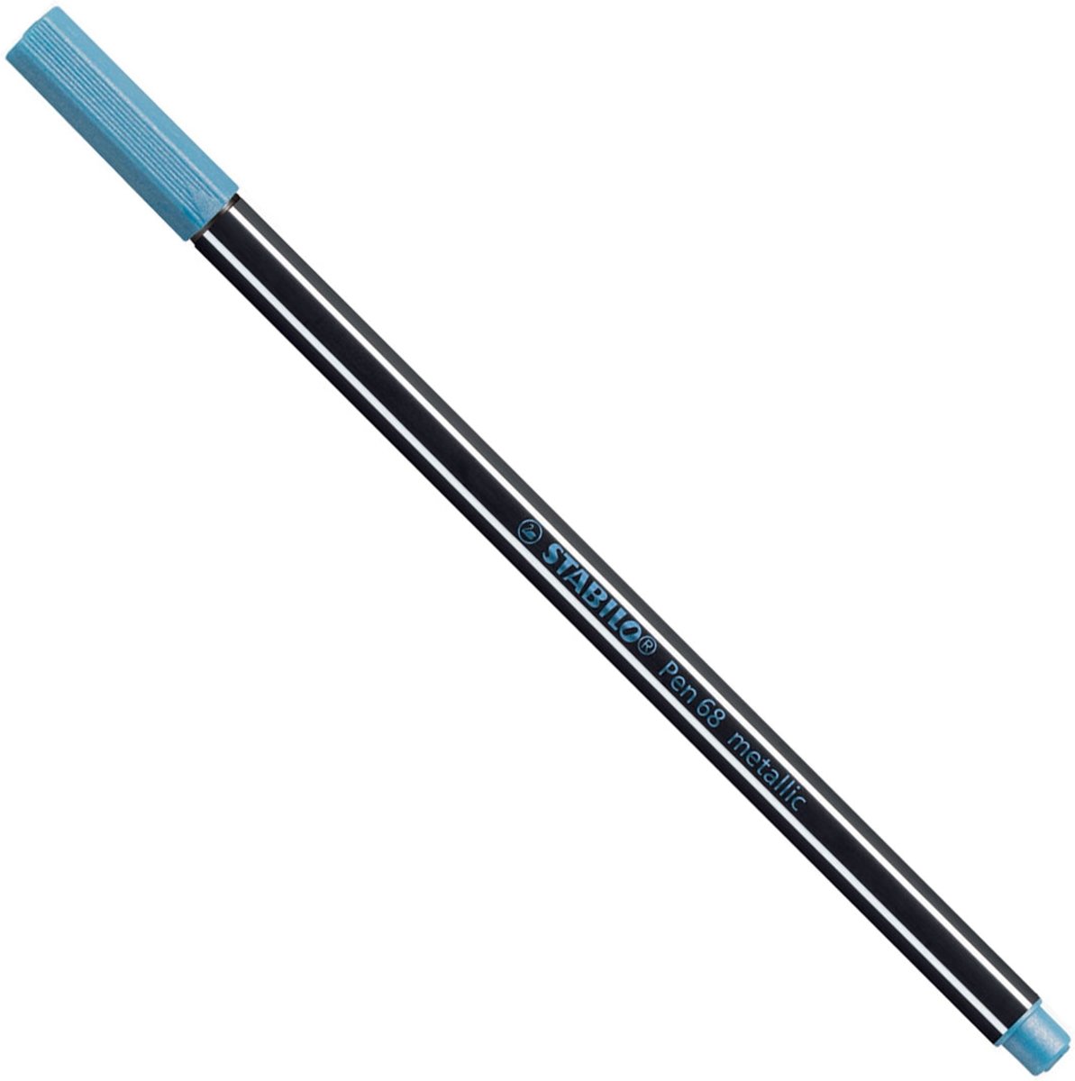 STABILO Pen 68 Metallic Viltstfiten metallic blauw