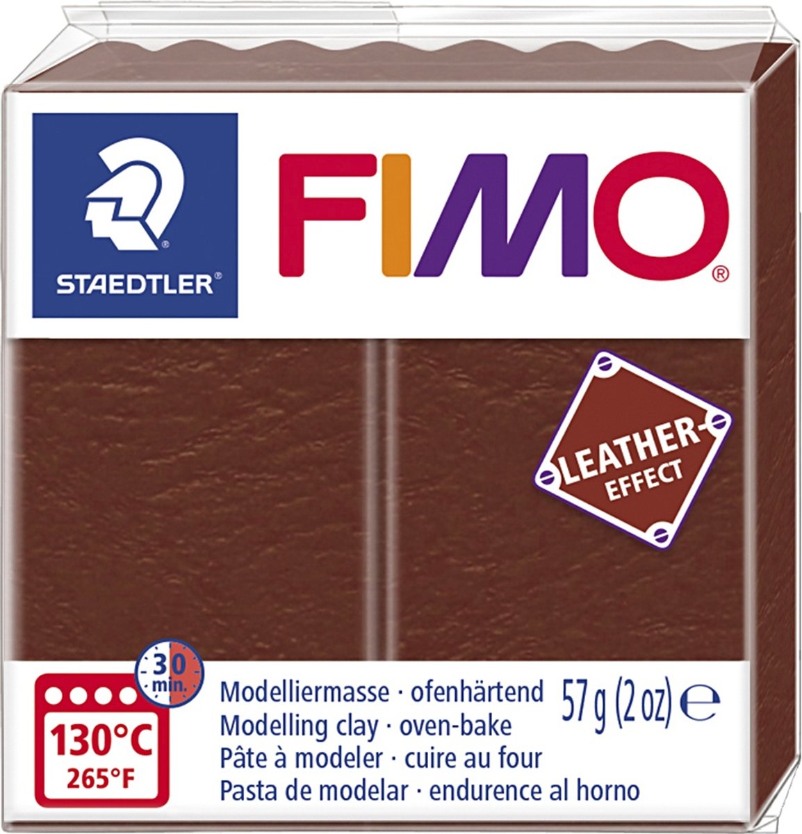 Fimo Effect leather 57 g noot 8010-779