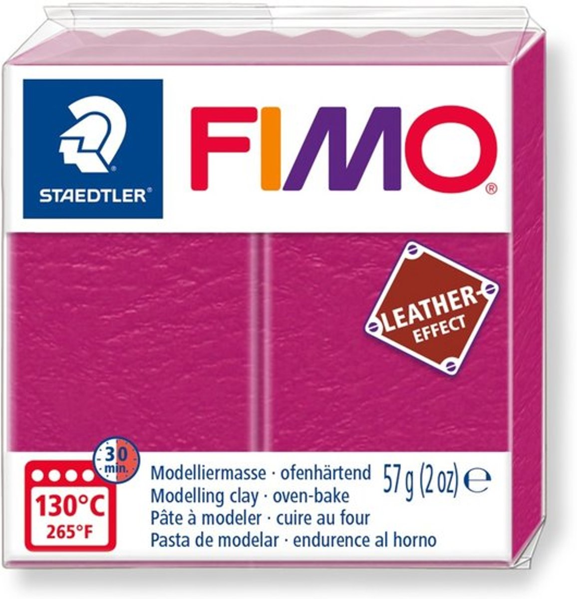 Fimo Leathereffect Boetseerklei Berry 8010-229