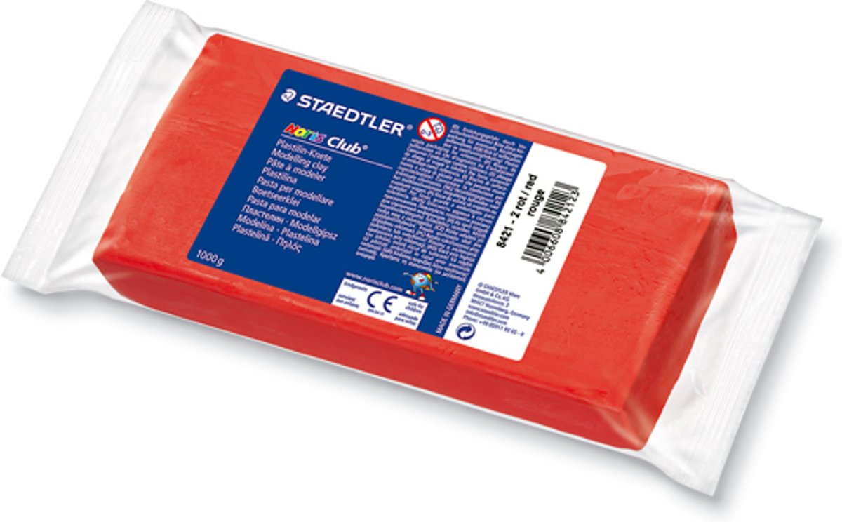 Noris boetseerklei, blok 1 kg rood