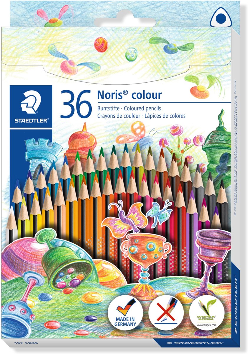 Noris colour driekantig kleurpotlood - set 36 st