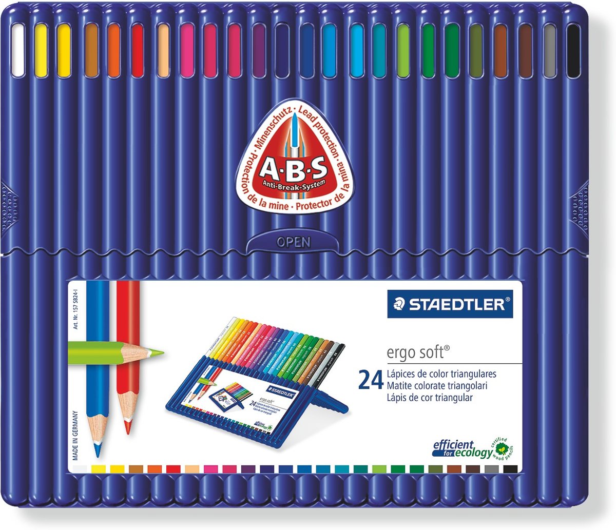 Staedtler Ergosoft - Driehoekig kleurpotlood - 24 potloden