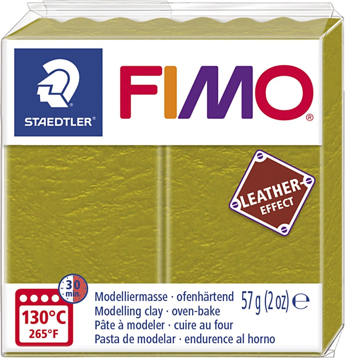 Staedtler Fimo Leereffect Boetseerklei Olijfgroen