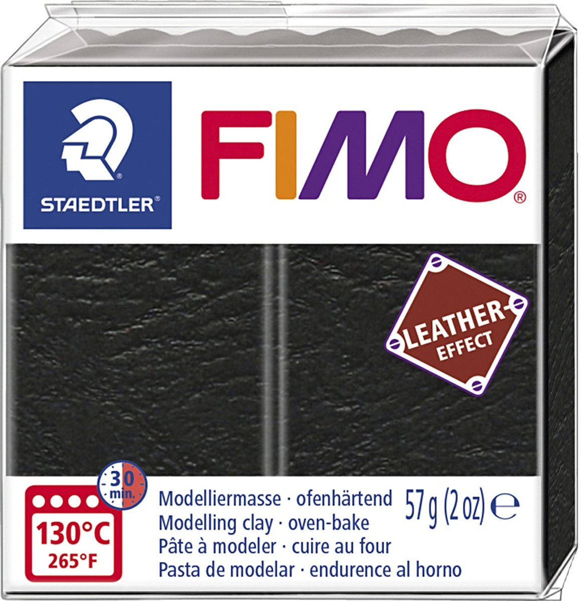 Staedtler Fimo Leereffect Boetseerklei Zwart
