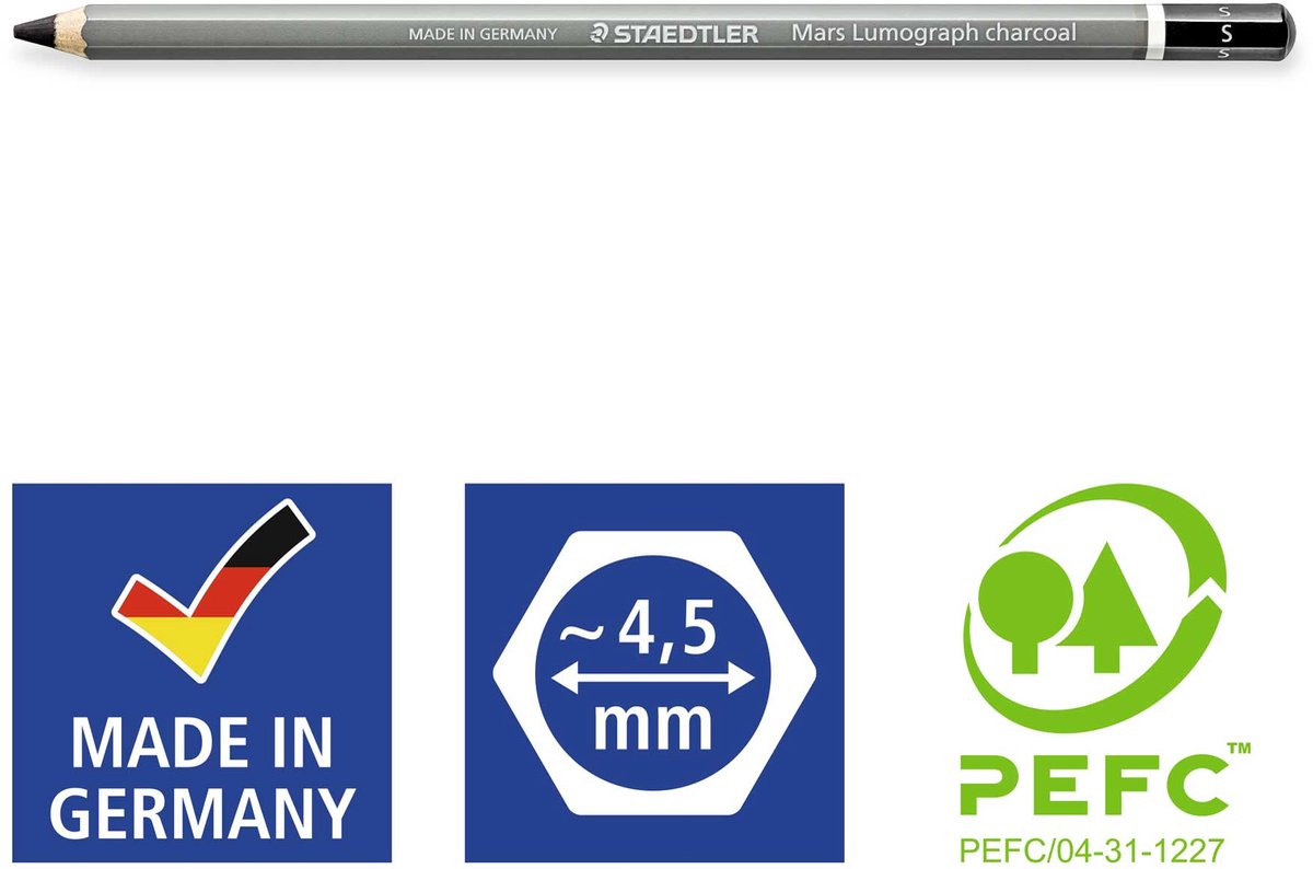 Staedtler houtskool potlood mars lumograph, zacht
