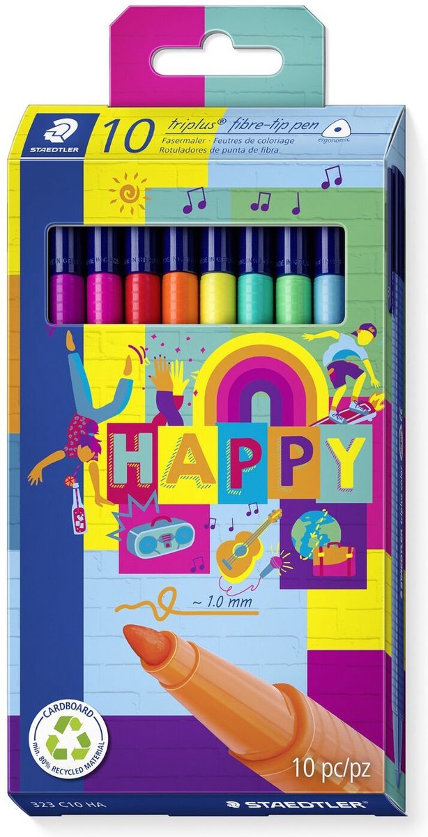 Staedtler triplus color 323 viltstift 10 stuk(s)