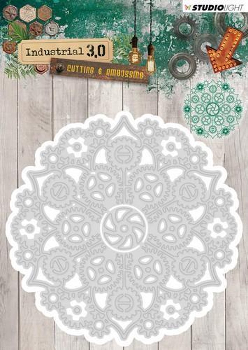 Studio Light Embossing Die 94x94mm Industrial 3.0 nr 131 STENCILIN131