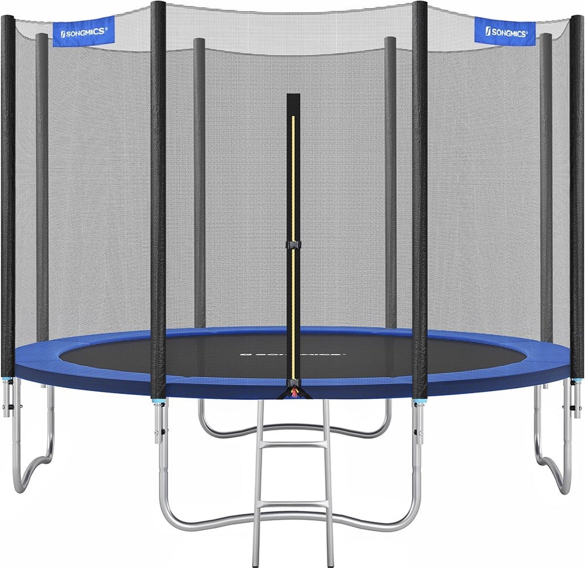 Trampoline Ø 366 cm - Met veiligheidsnet - Met ladder - Gevoerde stangen