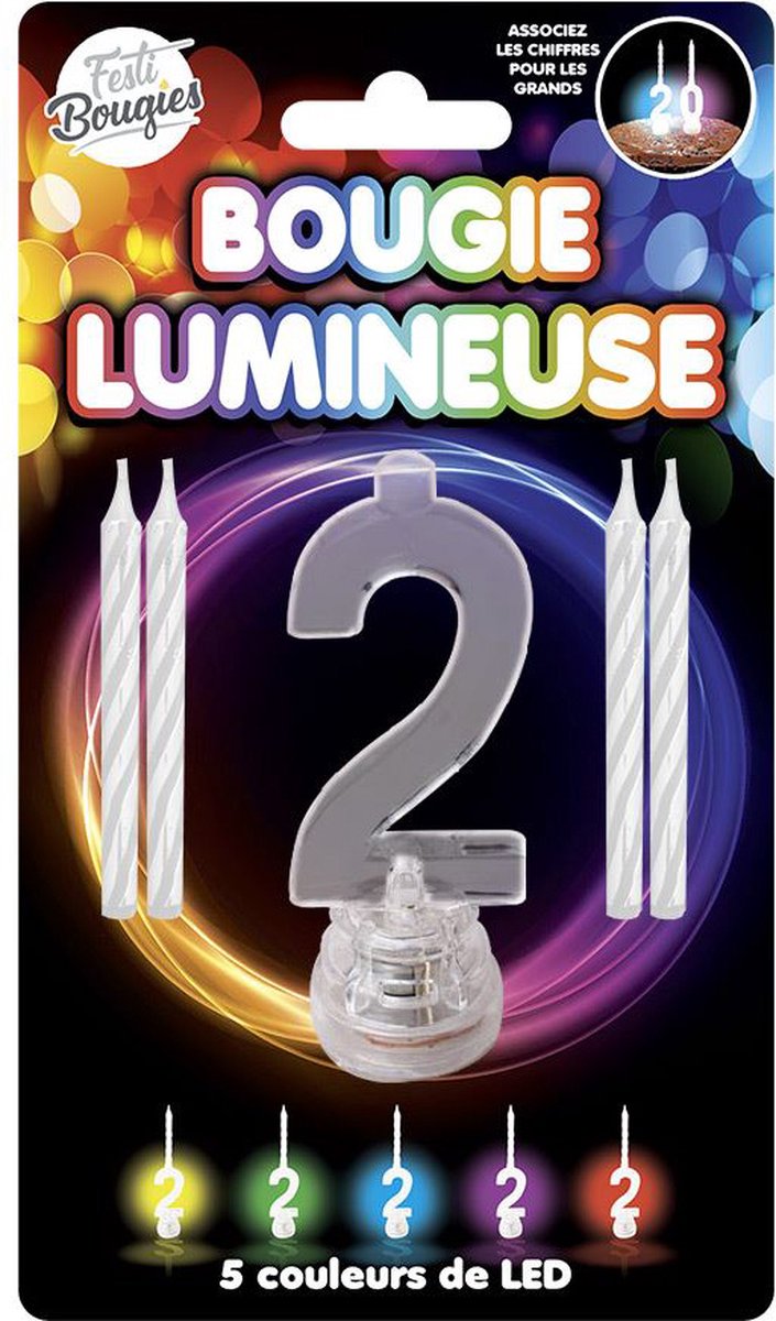 SUD TRADING - LED aantal 2 lichtkaarsen